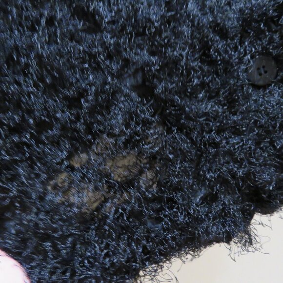 ISSEY MIYAKE Shaggy Oversized Jacket in Black Avant Garde Abstract Minimalist - Picture 9 of 14